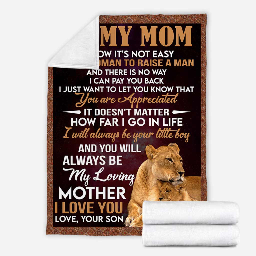 Lion To My Mom My Loving Mother Flannel Blanket For Cozy Home Lounging And Gifting