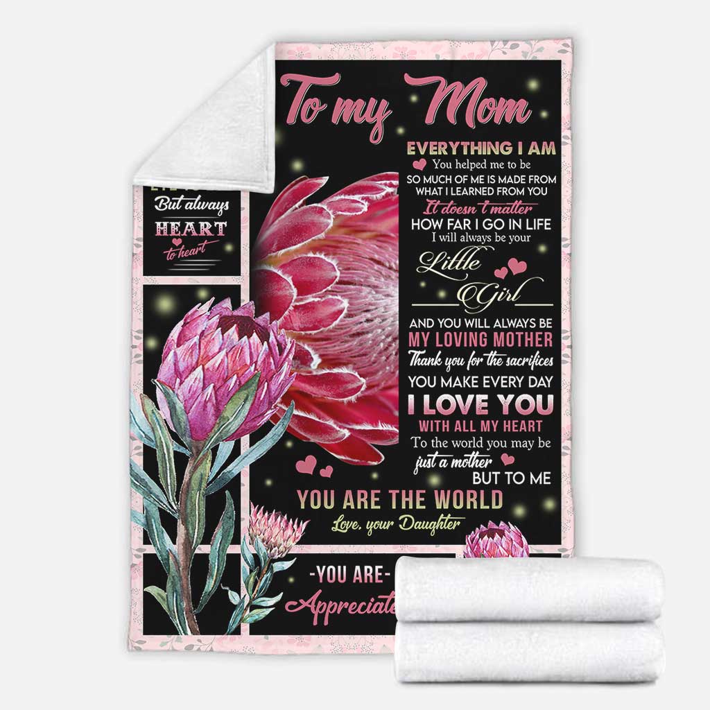 Artistic To Me You Are The World Mother Flannel Blanket For Cozy Home Lounging And Gifting