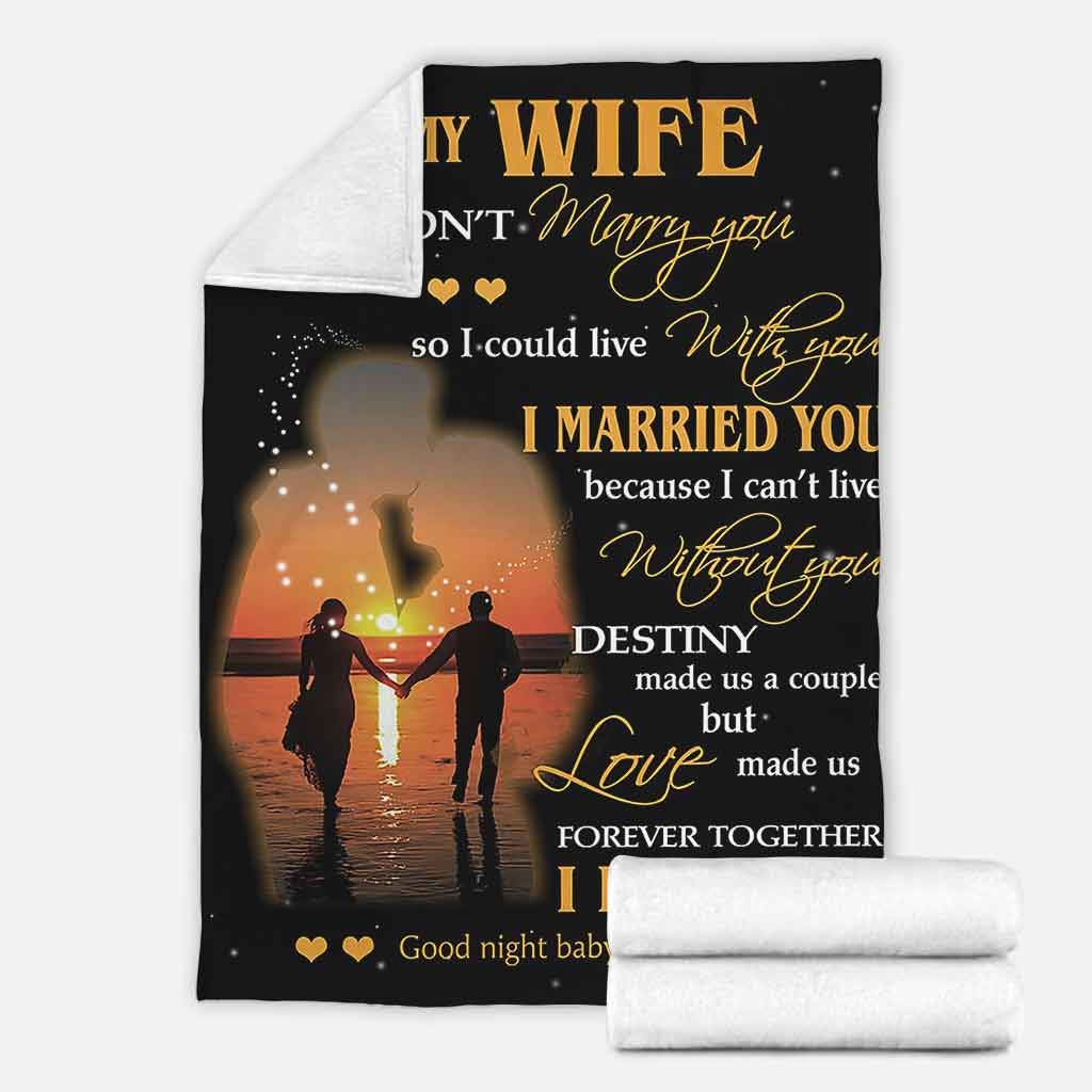 Family To My Wife Couple I Married You Flannel Blanket For Cozy Home Lounging And Gifting