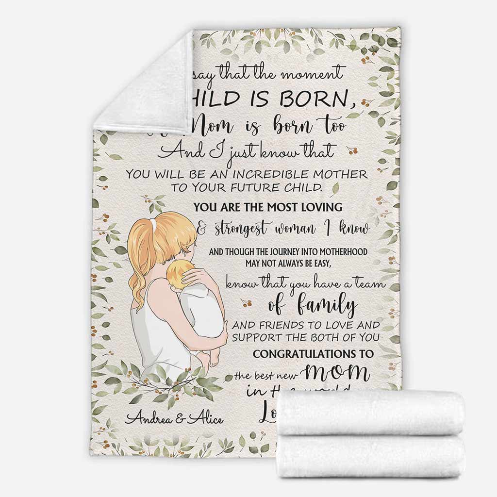 Family The Moment A Child Is Born Personalized Flannel Blanket For Bed Sofa And Reading Nook Decor