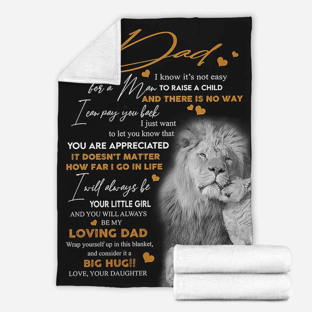 Lion To My Dad Flannel Blanket For Cozy Home Lounging And Gifting