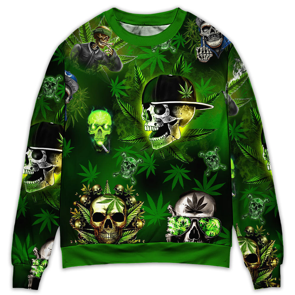 Skull Bold Attitude Art Style – Sweater - Ugly Christmas Sweater