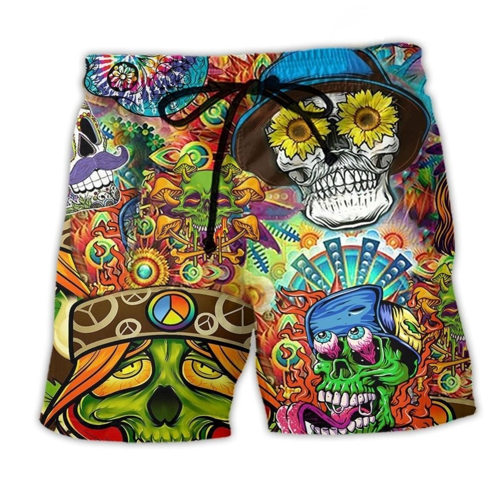 Skull Colorful Lifestyle - Beach Short