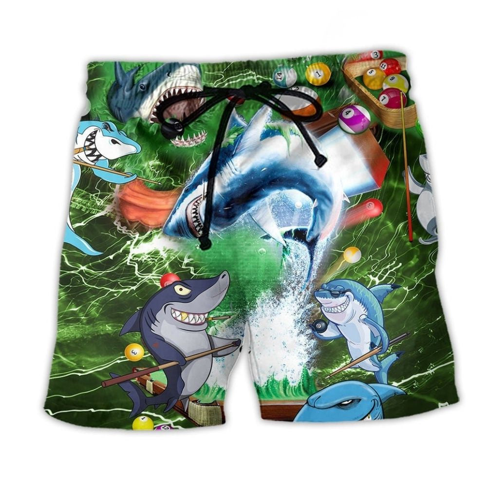 Funny Pool Shark Humor - Beach Short