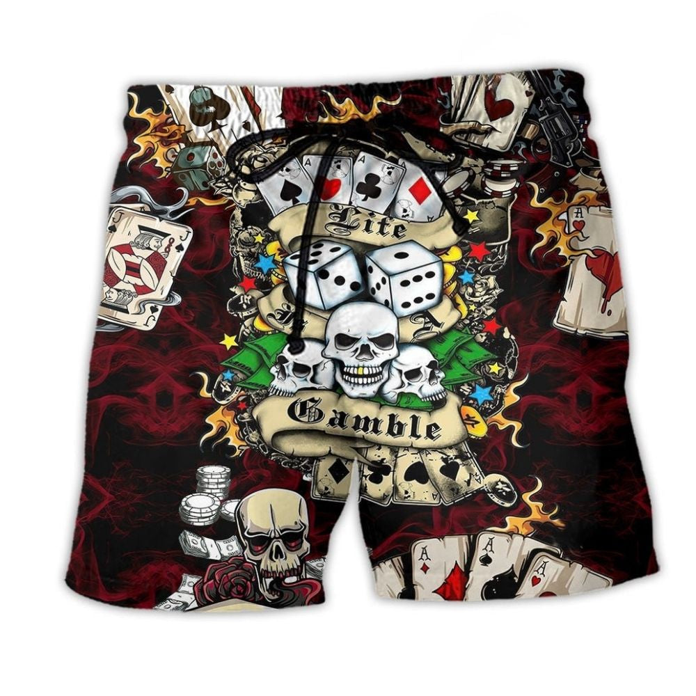 Gambling Poker Take The Risk - Beach Short