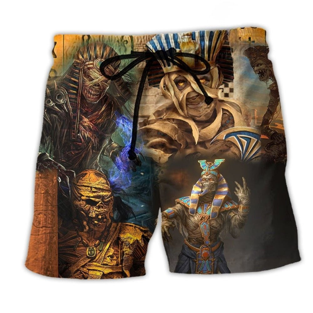 Vintage Egyptian Mummy Art – Beach Short