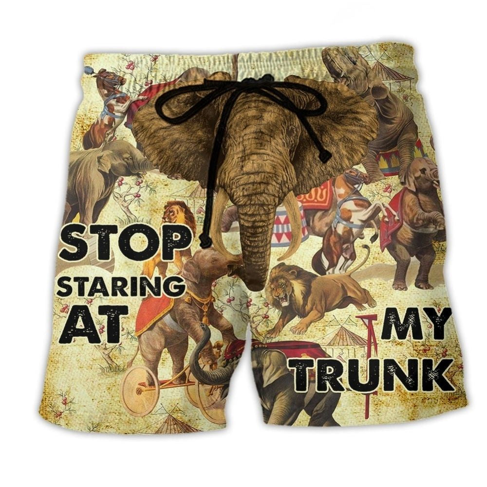 Elephant Circus Statement Art – Beach Short