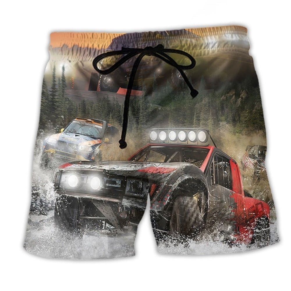 Off Road Racing Adventure Life Art – Beach Short
