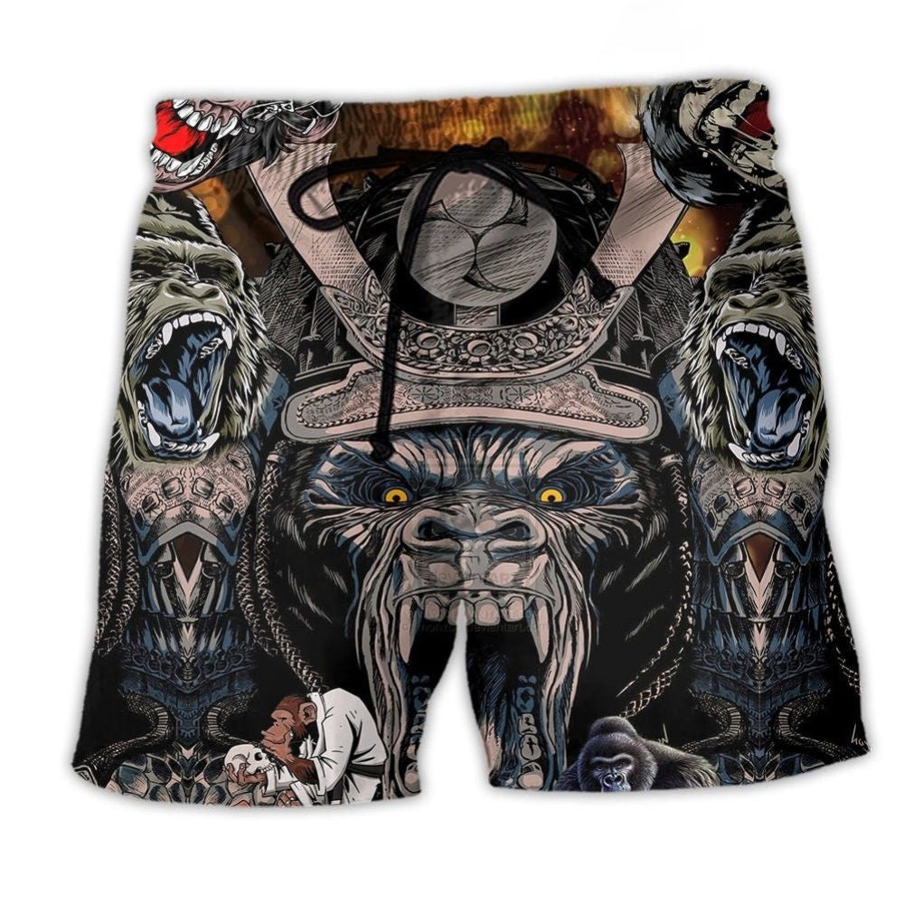 Gorilla Success Motivation Quote Art – Beach Short