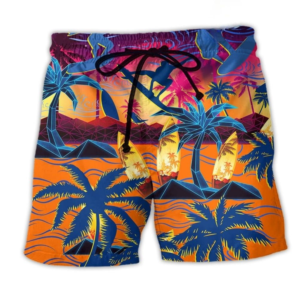 Surfing Make Your Own Waves Motivation Art – Beach Short