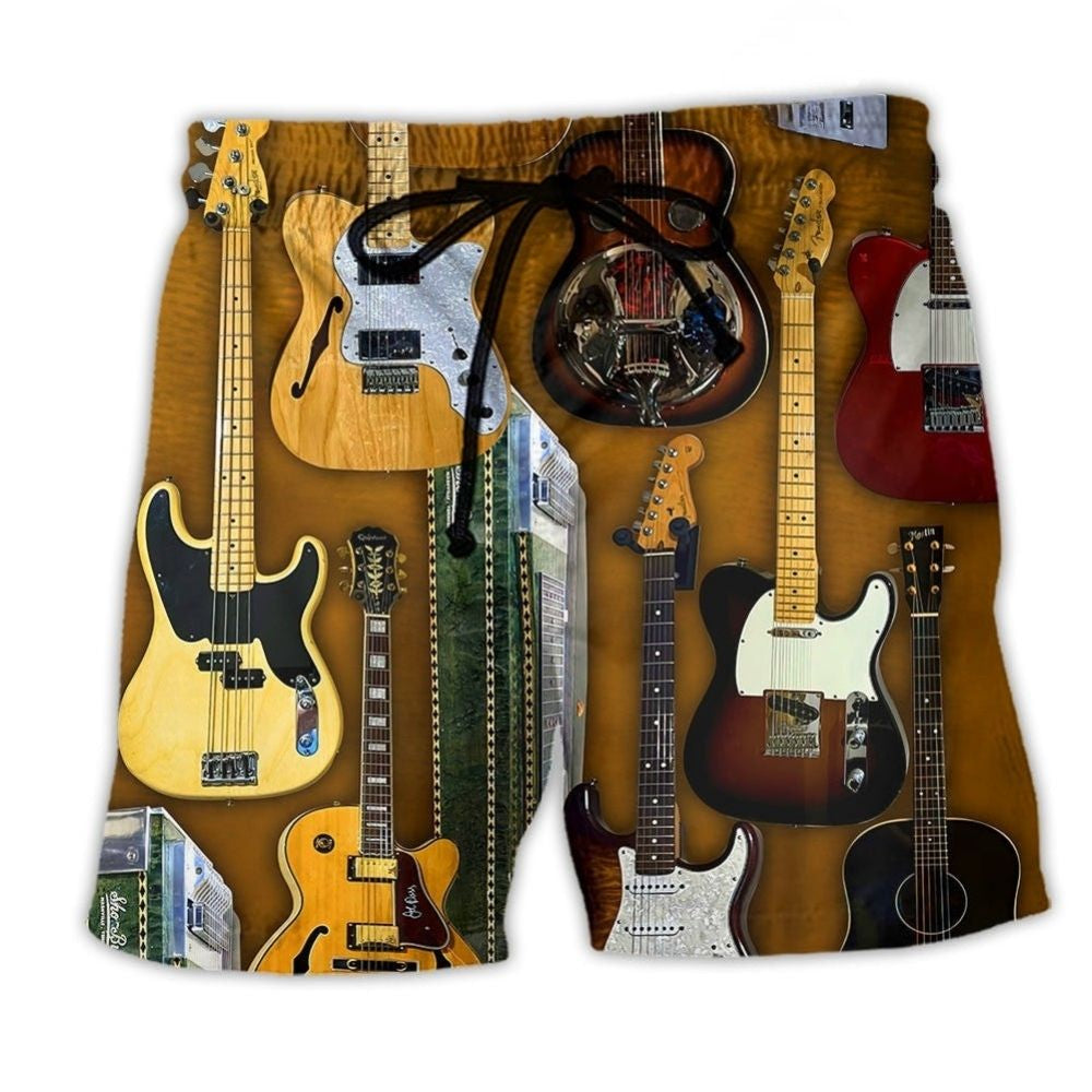 Vintage Guitar Minimal – Beach Short