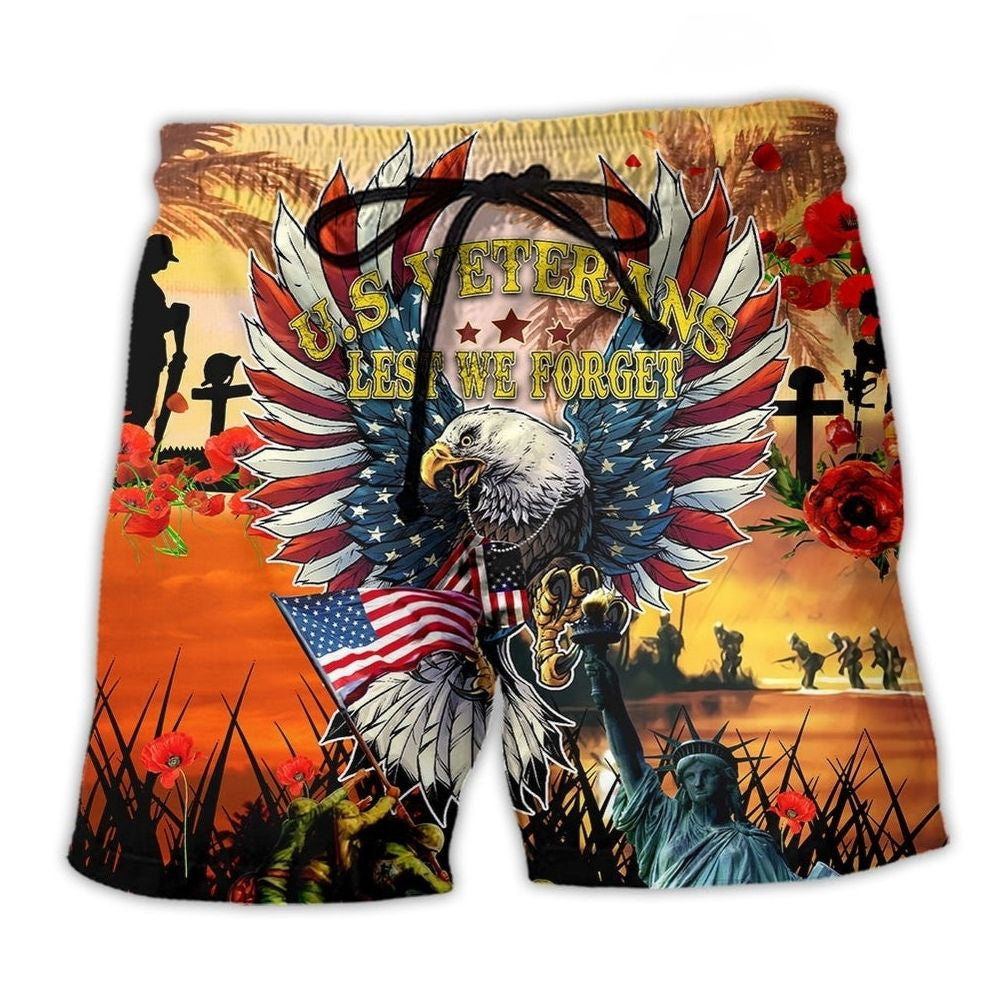 Veterans Honor Lest We Forget – Beach Short