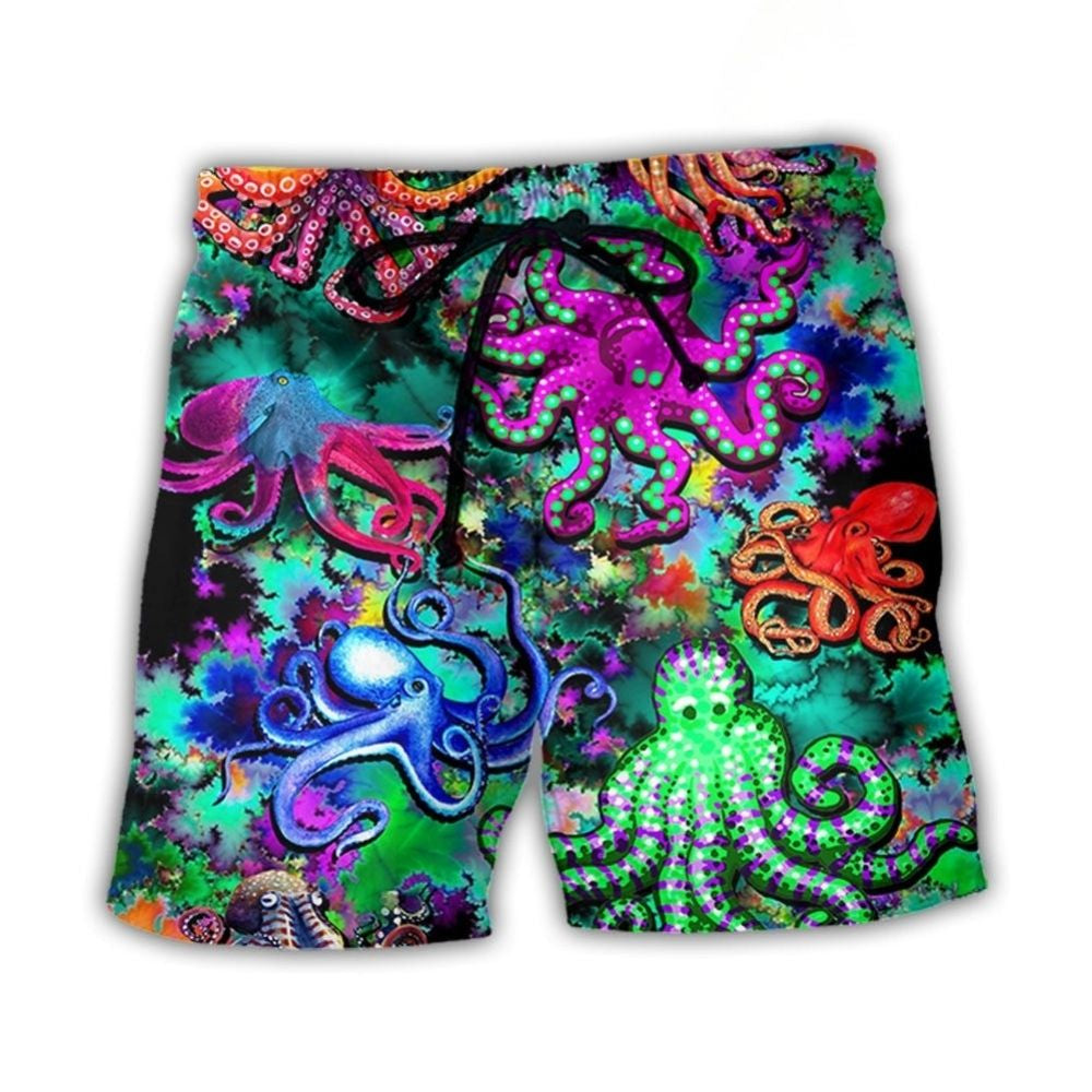 Colorful Octopus Light Fantasy – Beach Short