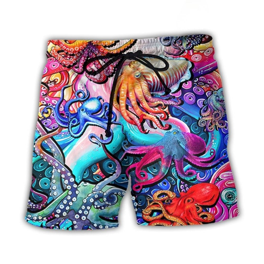 Colorful Octopus Lover Creative – Beach Short