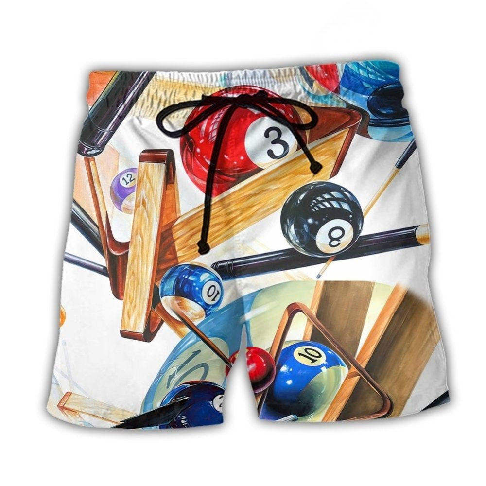 Billiard Pool Playing Games - Beach Short