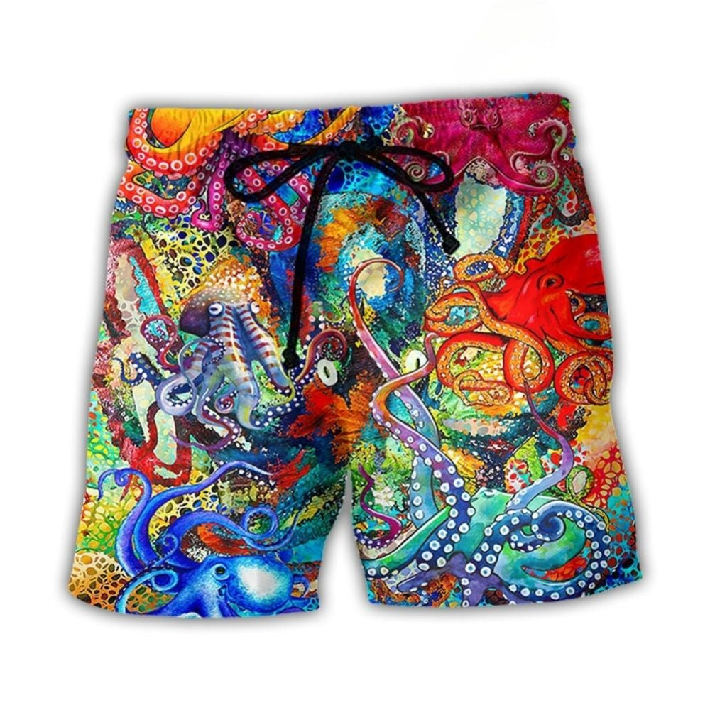 Octopus Lover Colorful Fantasy – Beach Short