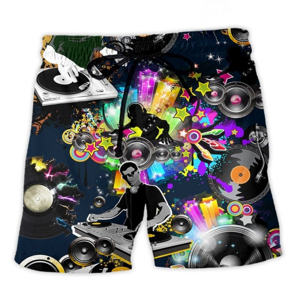 DJ Music Colorful Party Lover – Beach Short