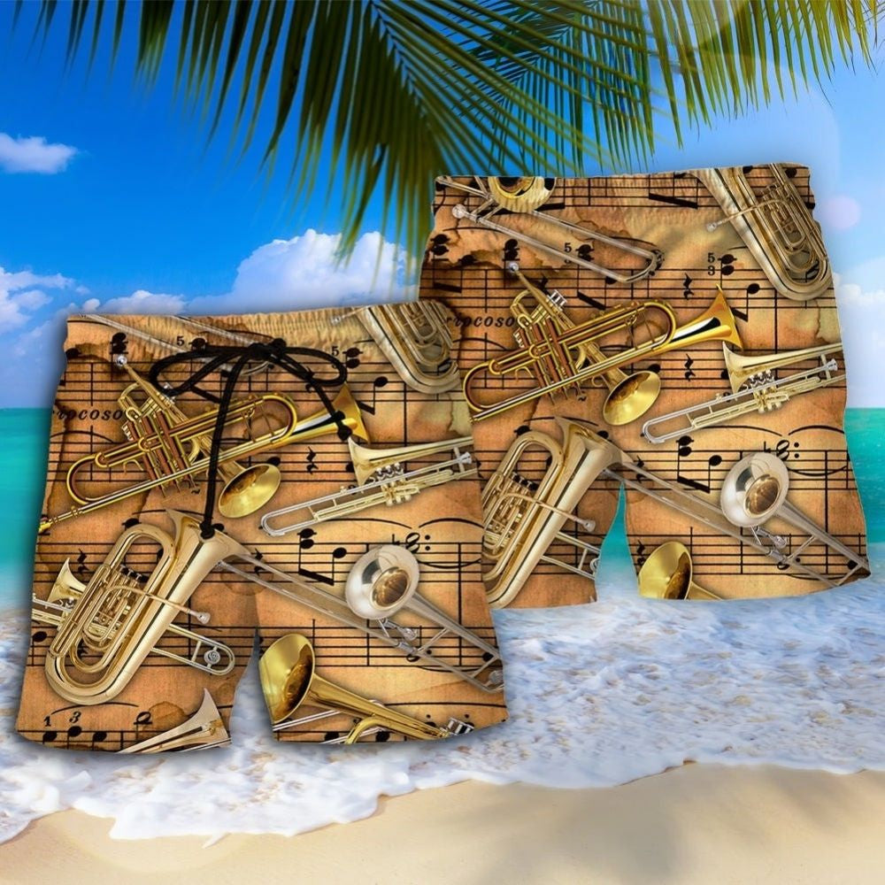 Trombone Music Lover Cool - Beach Short