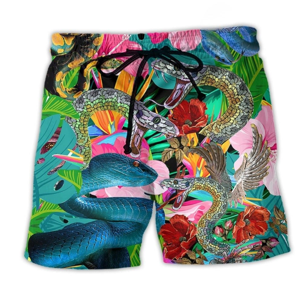 Snake Seasonal Warning Art – Beach Short