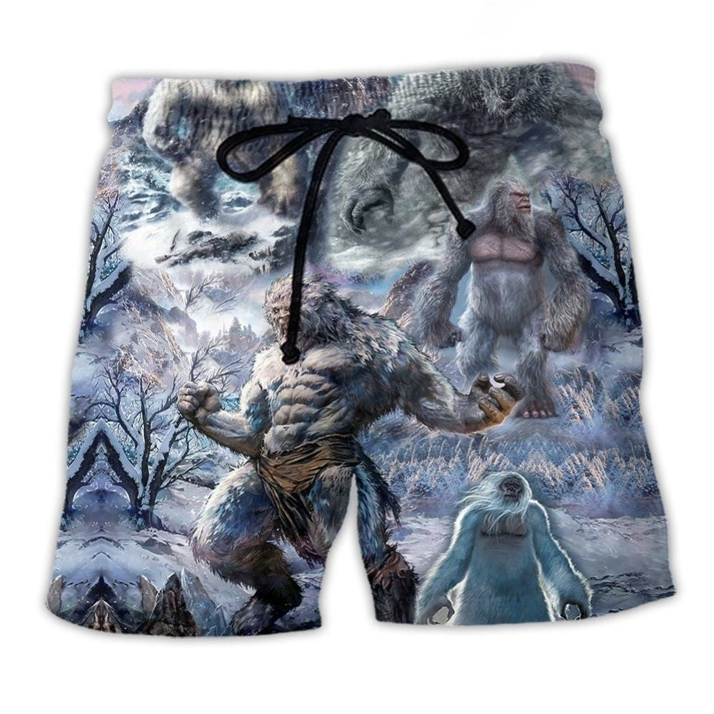 Mythical Yeti Believer Fantasy Style – Beach Short