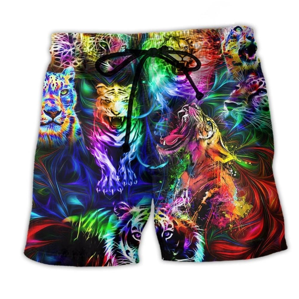 Jungle King Wild Cats Art – Beach Short