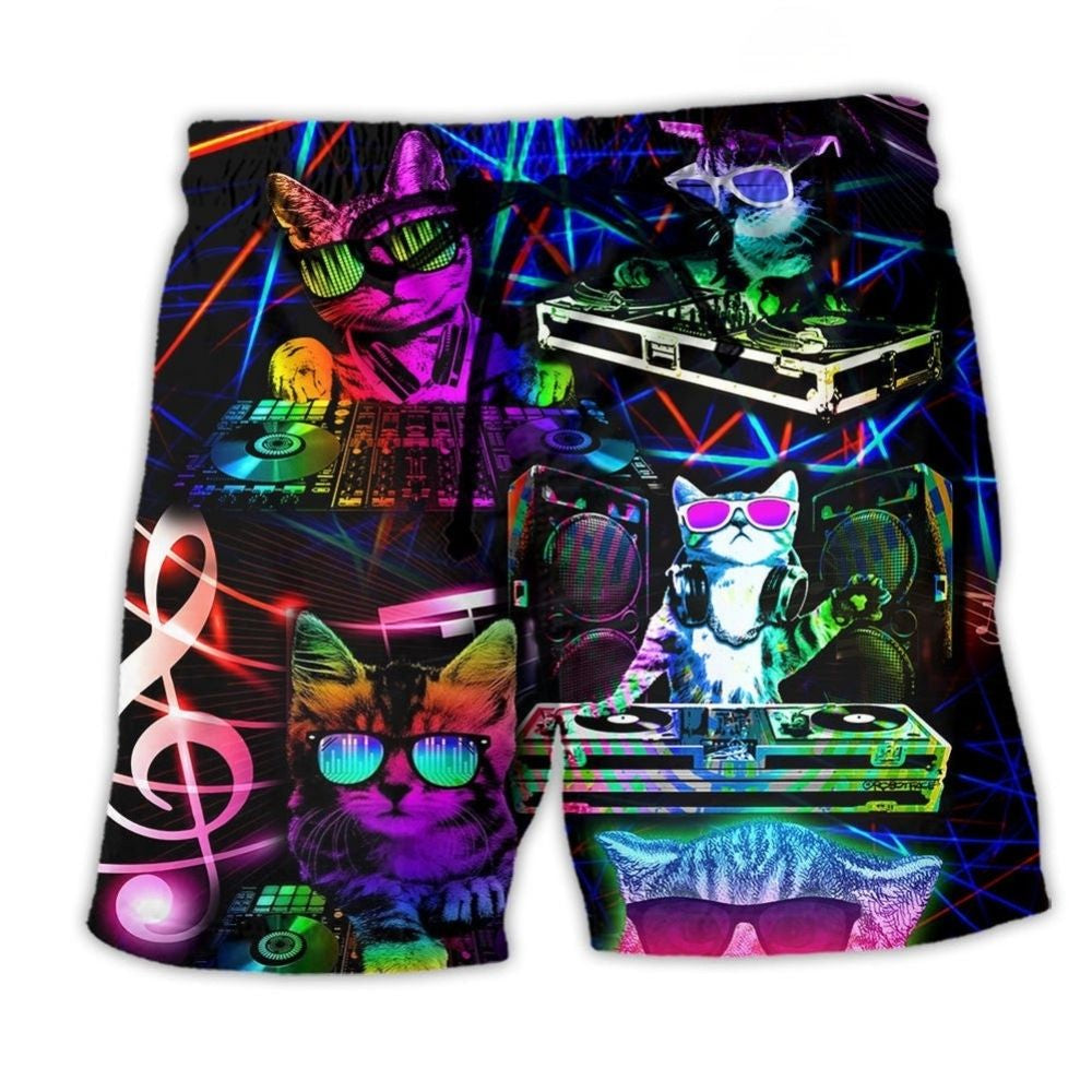 DJ Cat Music Lifestyle Art – Beach Short