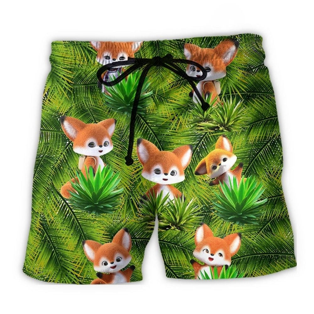 Cute Fox 3D Animator Style – Beach Short