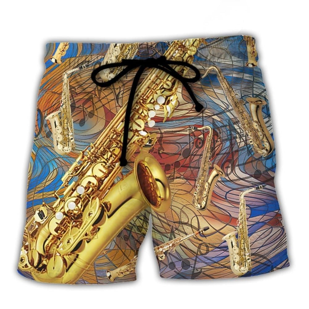Saxophone See The Sound Music Art – Beach Short