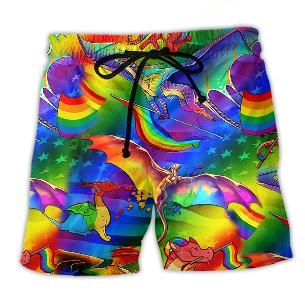 LGBT Love Rainbow Life - Beach Short