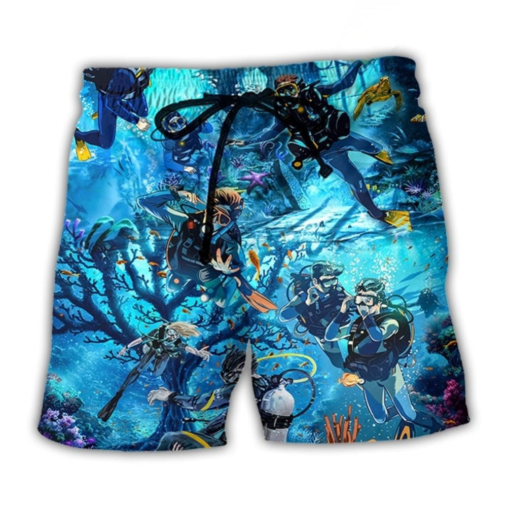 Underwater Diving Ocean Art – Beach Short