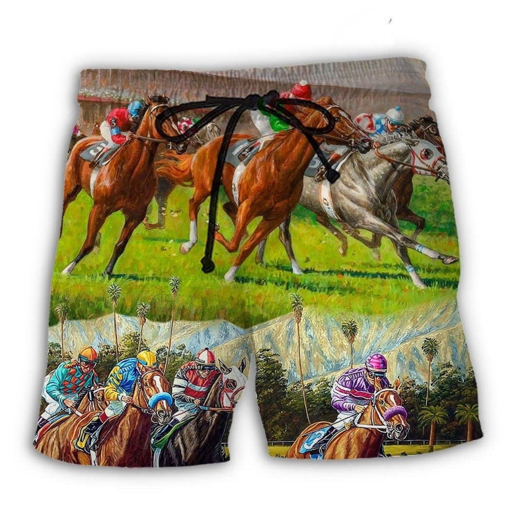 Horse Racing Don’t Look Back – Beach Short