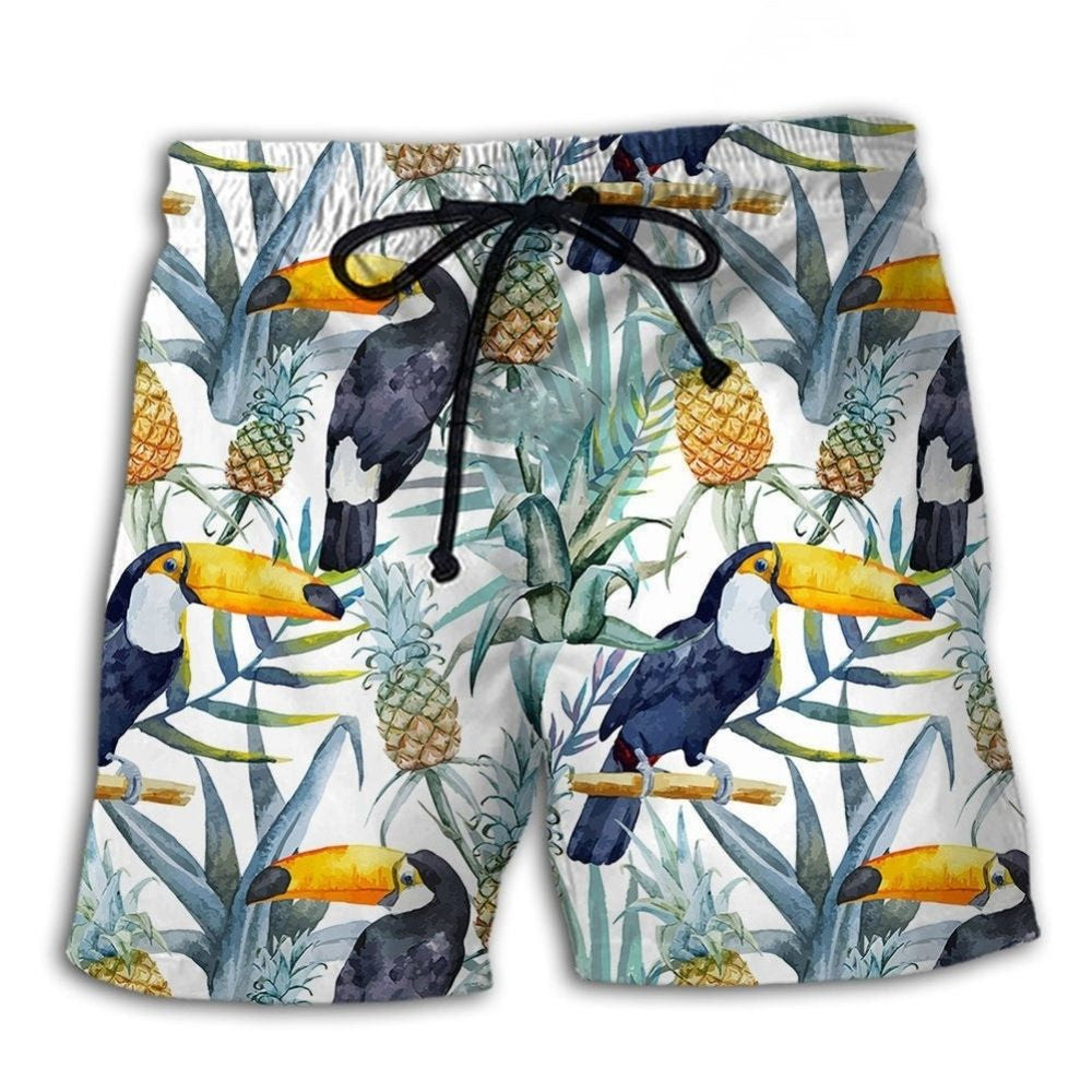 Pineapple Tropical Bird – Beach Short