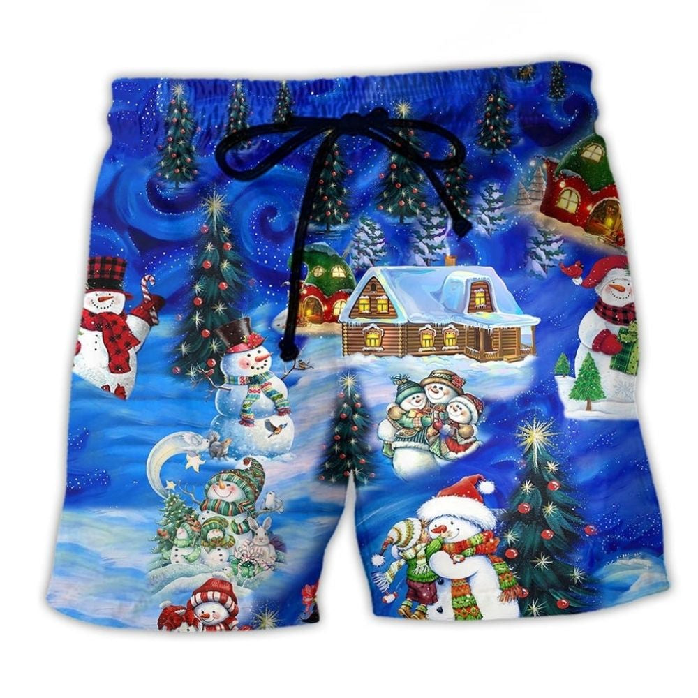 Snowman Chillin With Snowmies - Beach Short
