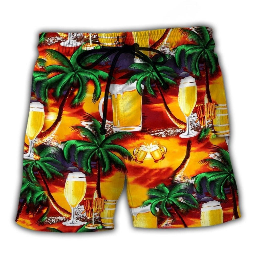 Beer In Paradise Tropical Art – Beach Short
