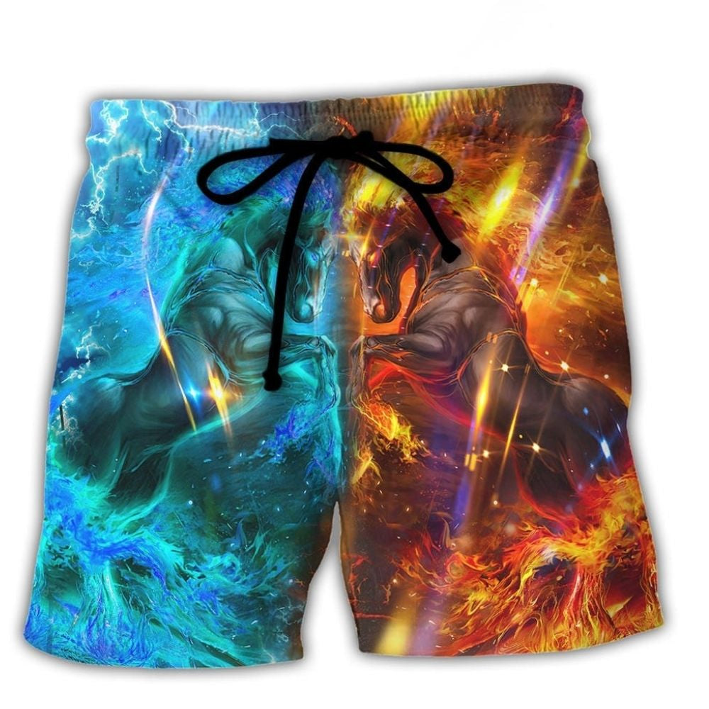 Wild And Free Horse Nature Art – Beach Short