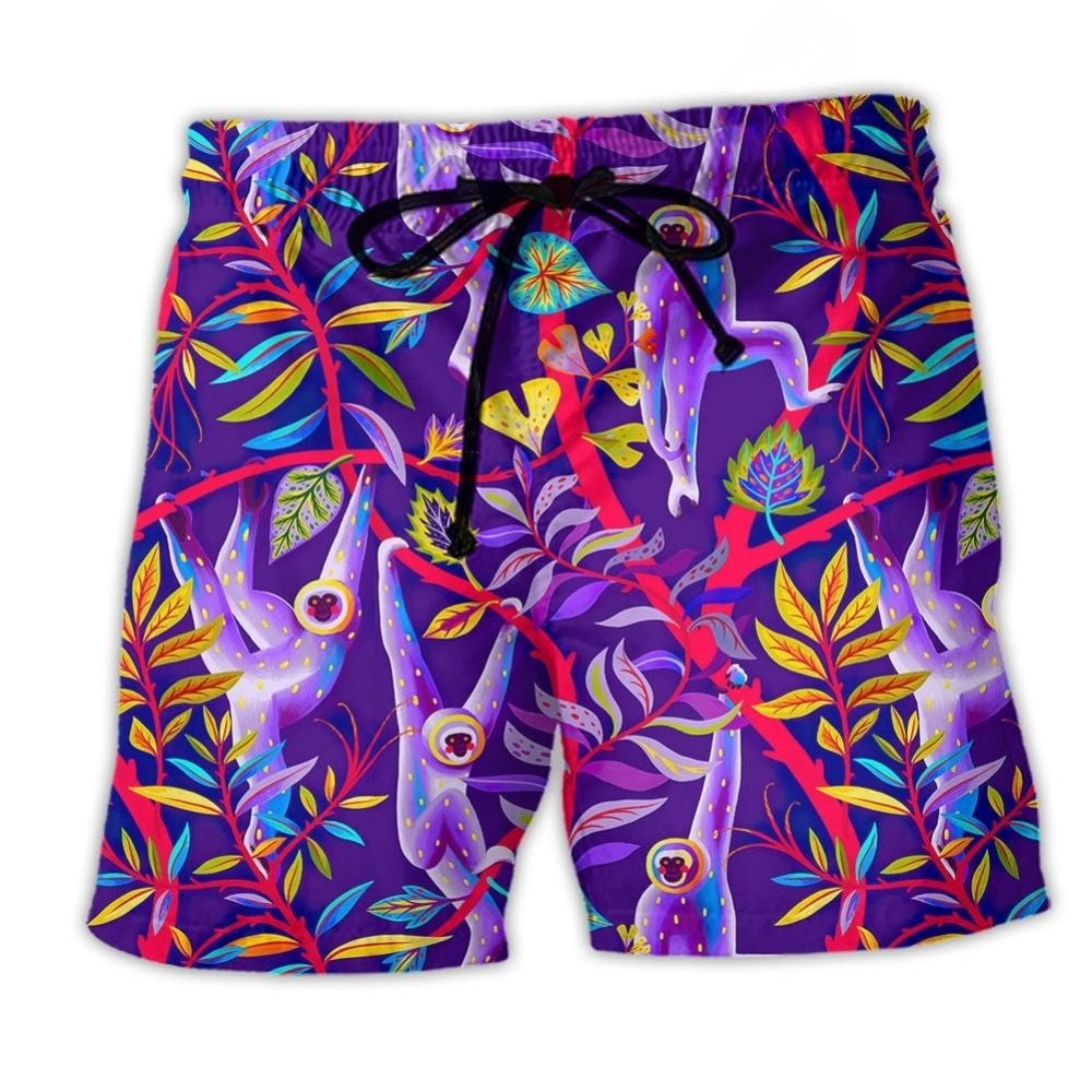 Purple Monkey Art – Beach Short
