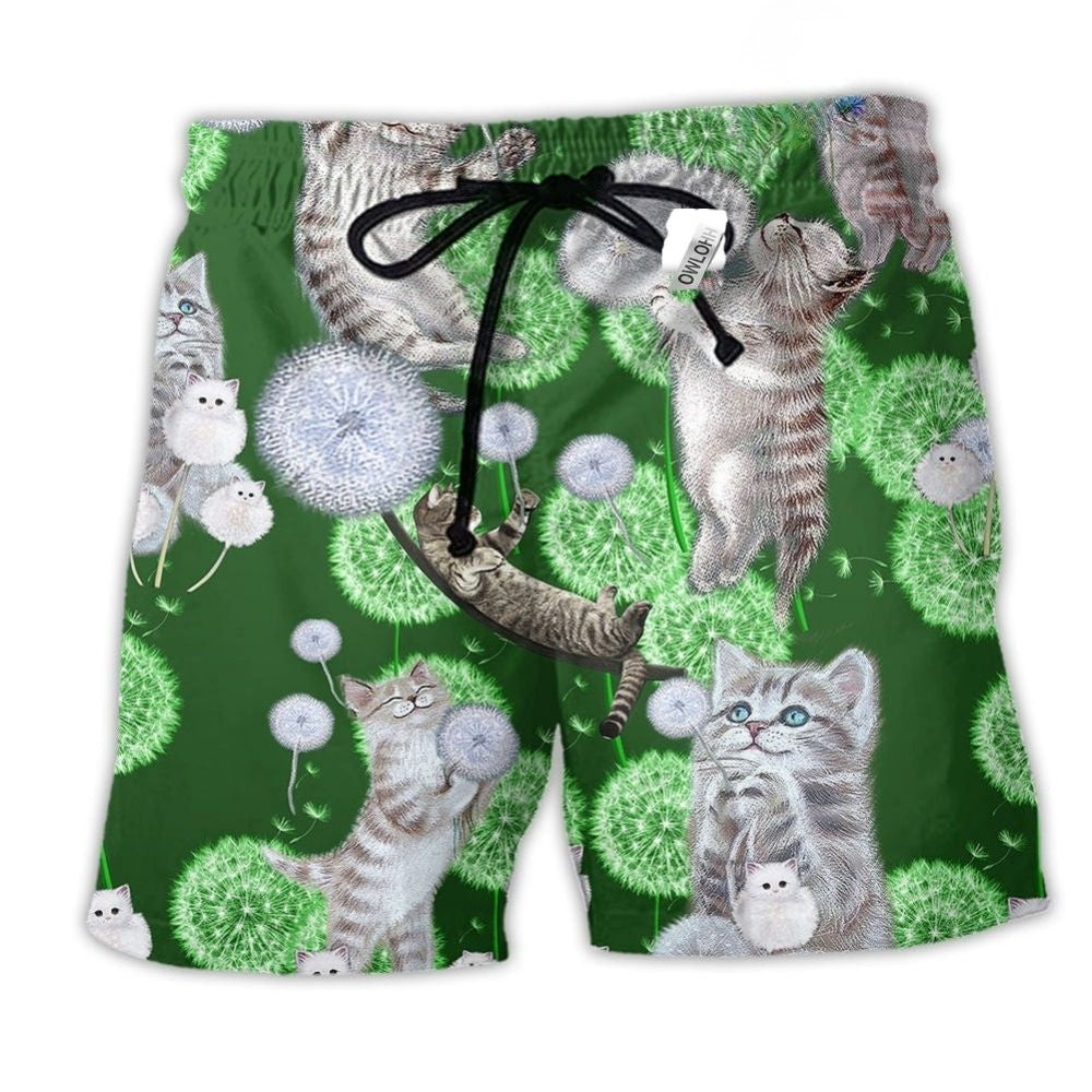 Cat Happiness Dream Art – Beach Short