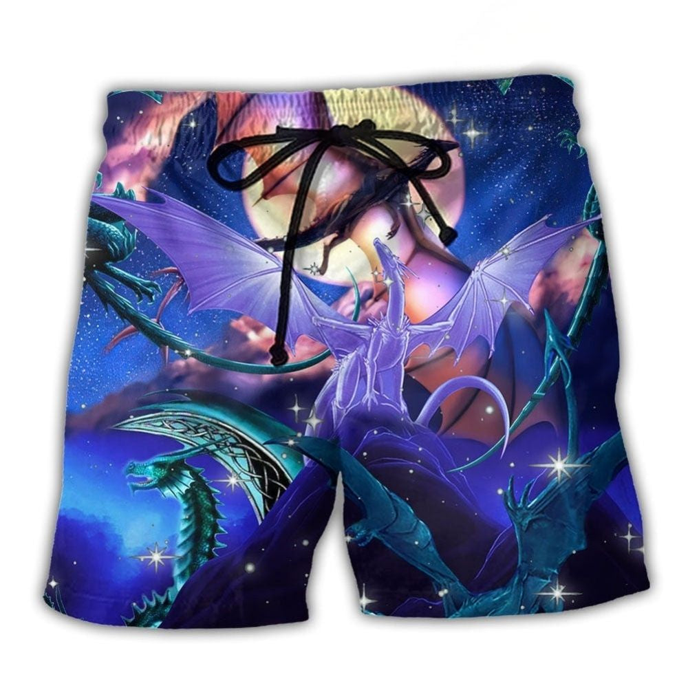 Dragon Galaxy Fantasy Art – Beach Short