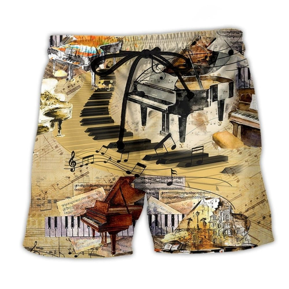 Piano Fingers Creative Music Art – Beach Short