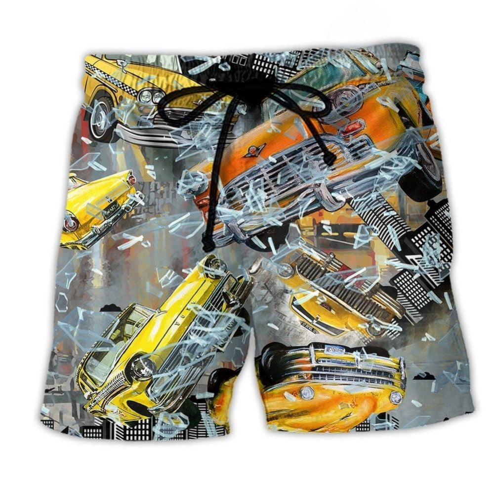 Taxi Humor Graphic – Beach Short