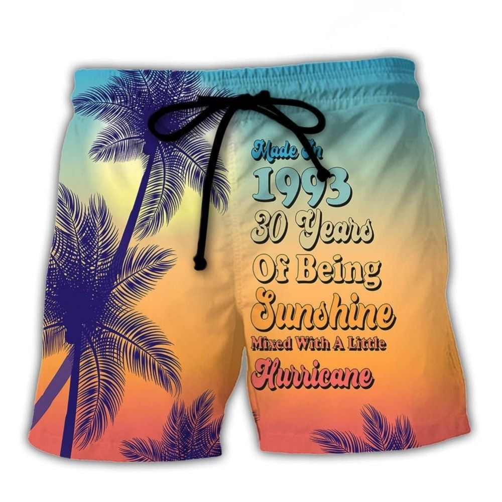 Made In 1993 Vintage Birthday Humor – Beach Short