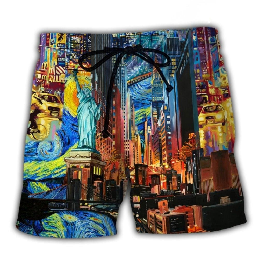 America Beloved New York City Color - Beach Short