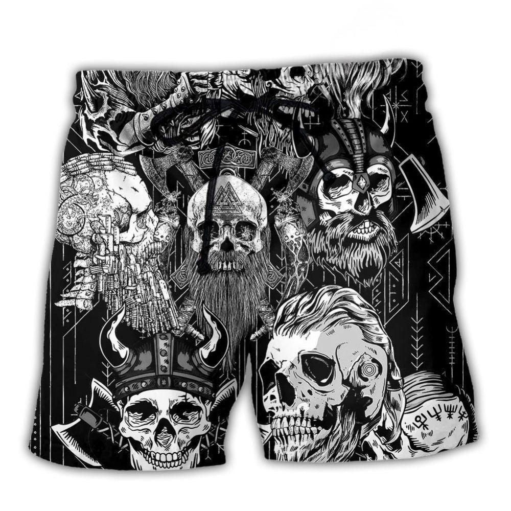 Viking Skull Axes – Beach Short