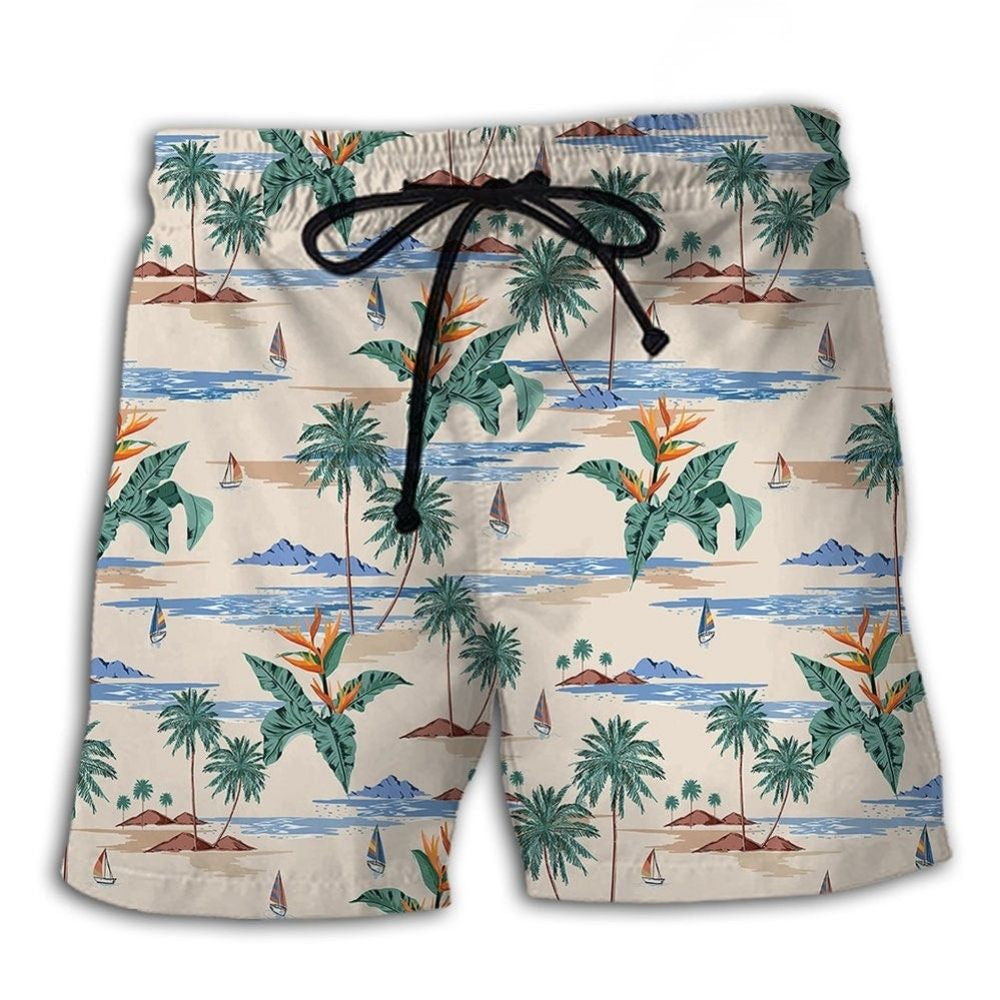 Tropical Beach Aloha Summer Art – Beach Short