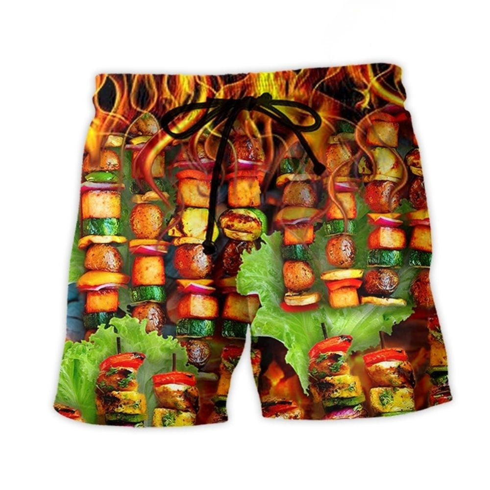 BBQ Fire Heat Grilling Style – Beach Short