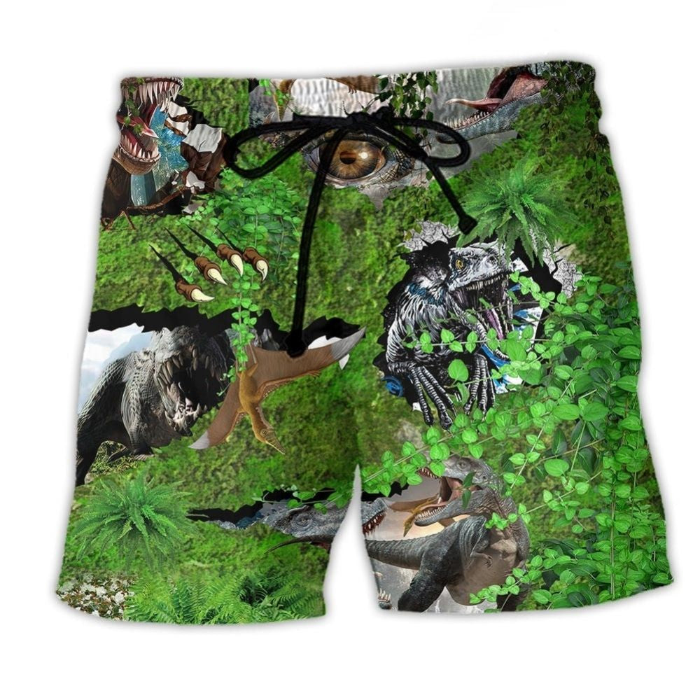 Friendly T Rex Greeting – Beach Short