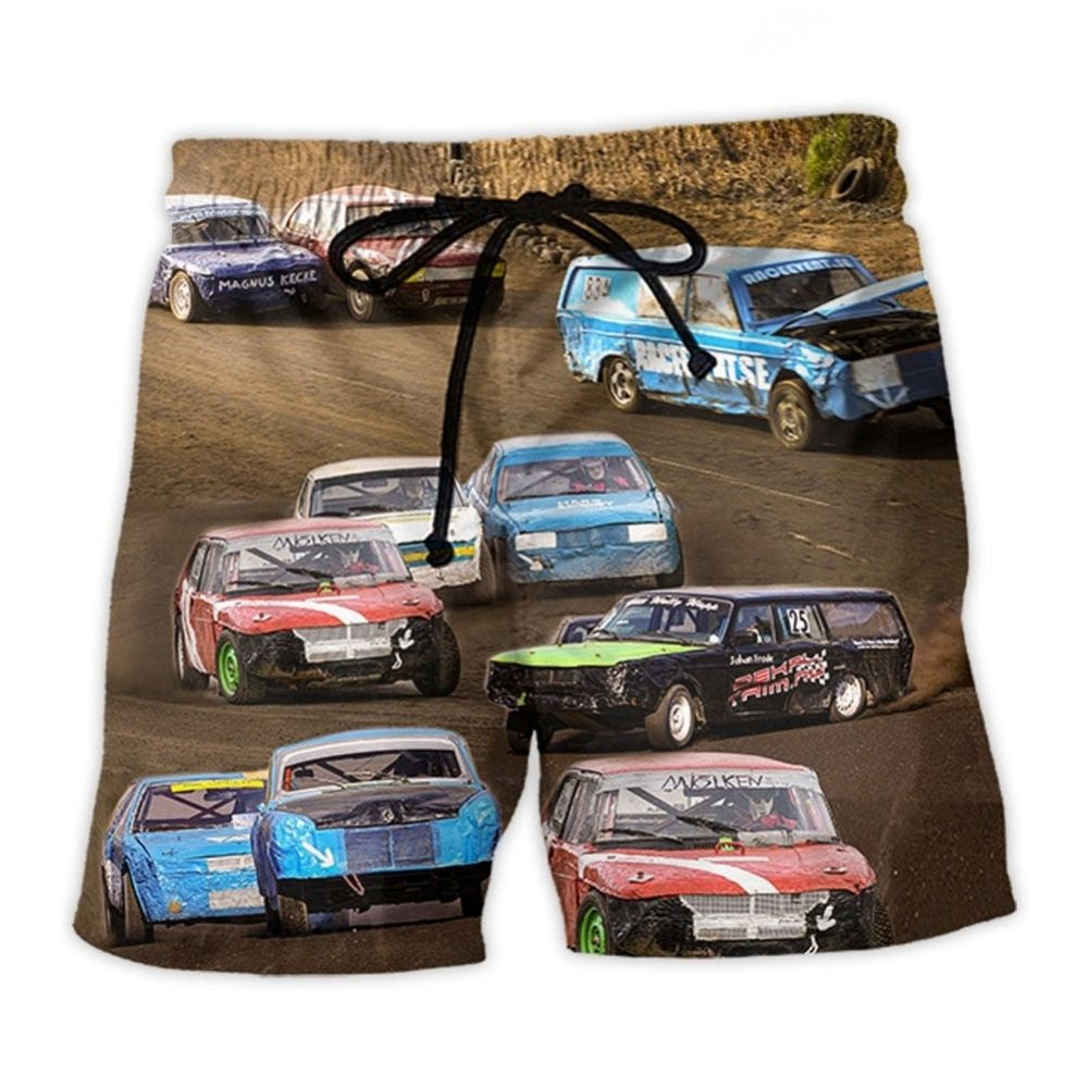 Car Racing Classic Road Style – Beach Short