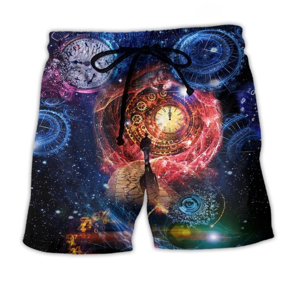 Time Flies Galaxy Clock Mystery – Beach Short