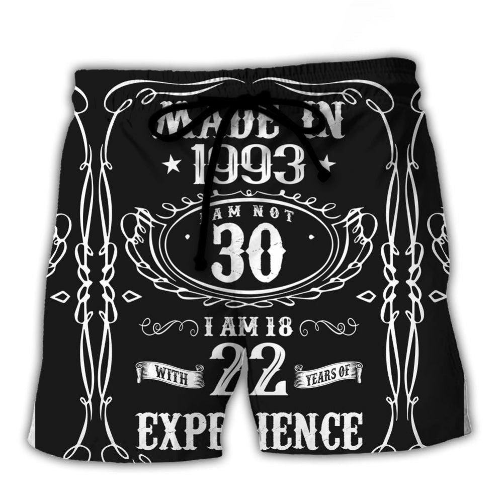 Made In 1993 Birthday Humor Quote – Beach Short