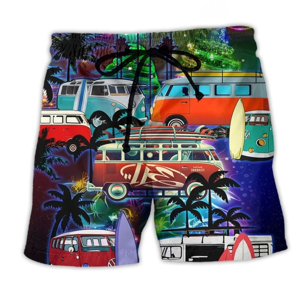 Camping Van Merry Christmas Holiday – Beach Short